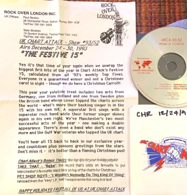 12/24/93 ROCK OVER LONDON (CHR) YR END TOP 15  FESTIVE SPECIAL: FREDDIE MERCURY - Image 1 of 2
