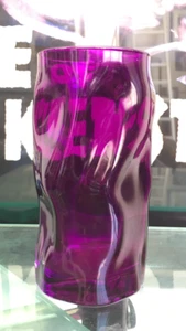 Jarrón de vidrio púrpura curvo taza de vidrio púrpura - Imagen 1 de 11
