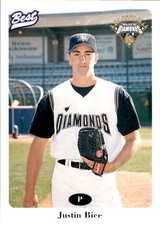 1996 Lethbridge Black Diamonds Best #9 Justin Bice Mesa Arizona AZ Baseball Card