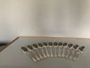 SET OF 12 ROYAL COLLECTION SILVER PLATE DESSERT SPOONS 7.75" (SPDS-33A) - Picture 1 of 6