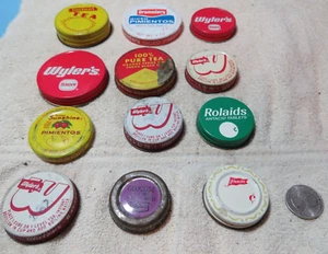 Lote Mixto 12 Vintage Tapa Metal para Tarro de Vidrio Frenches, Borden, Tea, Sunshine, - Imagen 1 de 3