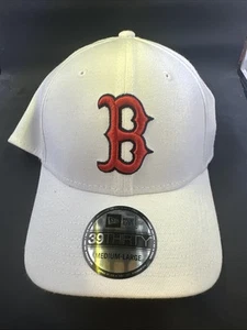 Cappello Boston Red Sox New Era 39THIRTY bianco MLB nuovo con etichette - Foto 1 di 2