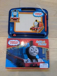 Thomas & Friends Spills & Thrills Magnetic Pen Drawing Board Book Train Engine - Picture 1 of 5