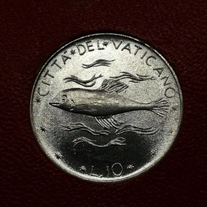 10 LIRES 1972 PAPE PAUL VI VATICAN 160000 Ex. / UNC ISSUE DU COFFRET - Picture 1 of 2