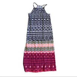Old Navy Girls Cotton Aztec Maxi Dress Size 8 Medium Excellent Condition - Picture 1 of 2