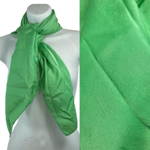 Liberty London Lime Green Peacock Feather Pure Silk Square Scarf 33" x 33" - Picture 1 of 6