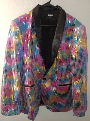 Blazer grande con lentejuelas arco iris Foto 1 de 3