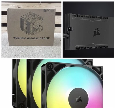Thermalright Peerless Assassin, 9-Corsair RGB 120 Fans, iCUE Commander Core XT - Image 1 of 4