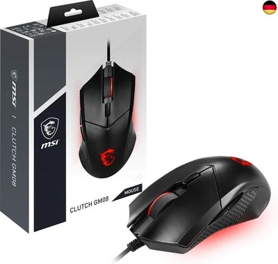 MSI Clutch GM08 Gaming Maus (kabelgebunden, PAW-3519 Sensor, 200 - 4200 DPI, 6 - Bild 1 von 4