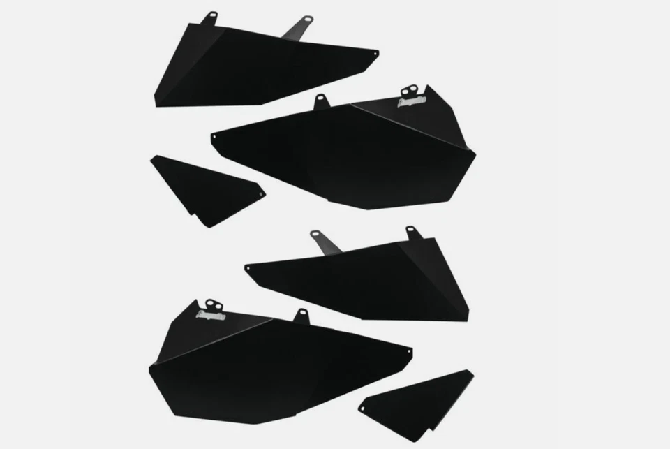 Kit de panel de puerta y golpeador DragonFire Racing negro Polaris RZR1000 4 XP EPS 520866 Foto 1 de 2