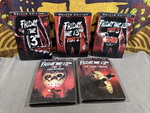 Friday The 13th 5 DVD Lot 1 2 3 5 Final Lenticular Slipcover Deluxe Edition - Picture 1 of 17