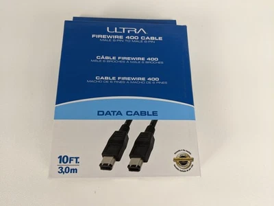 Ultra FireWire 400 Cable 10FT 6-Pin to 6-Pin IEEE 1394 Data Cord New in Box - Image 1 of 4