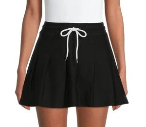 No Boundaries Skirt Womens 2XL 19 Juniors Black Knit Pleated Mini BLACK SOOT NEW - Picture 1 of 18