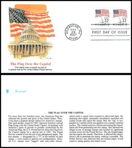 1987 Flag Capitol Sc 2115c FDC Fleetwood flag dome patriotism government symbol - Picture 1 of 1
