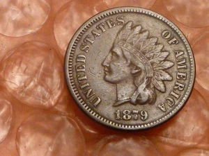 1879 Indian Head Cent Penny Higher Grade #2 - Foto 1 di 2