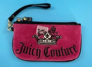 VTG Juicy Couture Wristlet Pink Velour Multicolor Good Conditon - Picture 1 of 3