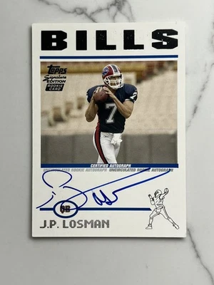 2004 Topps Signature Edition #7 J.P. Losman /1099 Uncirculated Auto Bills Card - Image 1 of 2