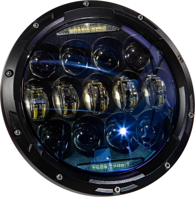 Disco Duro 7" Blanco Ángel 130W Universal LED Faro Moto Harley Davidson Foto 1 de 2