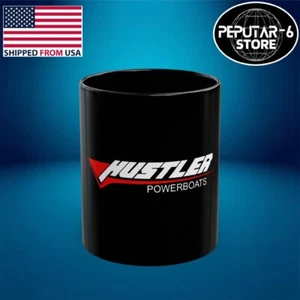 Hustler Powerboats 11oz 15oz Coffee Tea Black Mug - Picture 1 of 1