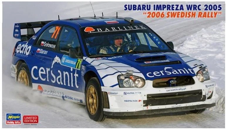 Modellino auto model kit Hasegawa SUBARU IMPREZA WRC 2005 2006 SWEDEN RALLY 1:24 - Immagine 1 di 1