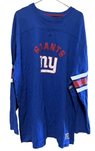 New York Giants Jersey Rugby Shirt Majestic Cotton Mens Size 4XL NFL Long Sleeve - Picture 1 of 4