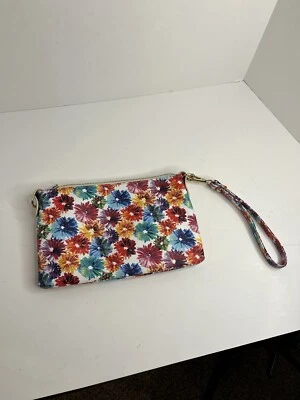 Encantadora Cartera Charlie Muñequera Flores Acentos Dorados Foto 1 de 4