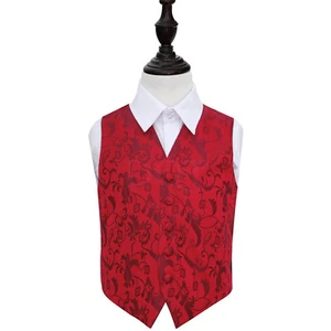 Boy's Passion Floral Wedding Waistcoat - Picture 1 of 12
