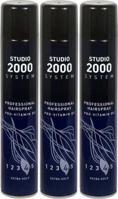 Studio 2000 Professional Hairspray Extra Hold 300ml x 3