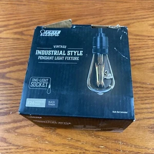 Feit Electric Black 1 Lights Pendant Light Fixture Industrial Style New open box - Picture 1 of 4