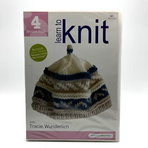 American Knitter: Learn to Knit - Lesson 4. Brand New DVD. Tracie Wunderlich. - Picture 1 of 4