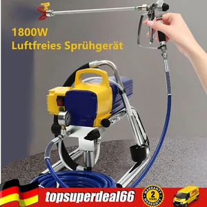 Farbsprühsystem Airless Farbsprüher Wandfarbsprühgerät Elektrosprühgerät 1800W - Bild 1 von 24