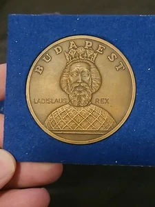BUDAPEST MEDAILLON MÜNZE LADISLAUS REX EXTREM SELTEN LESEN! - Bild 1 von 18