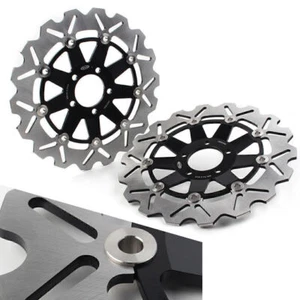 Front Brake Discs Rotor Black Fit KAWASAKI ZX9R ZX900C 1998 1999 ZX12R 2004 - 06 - Picture 1 of 12