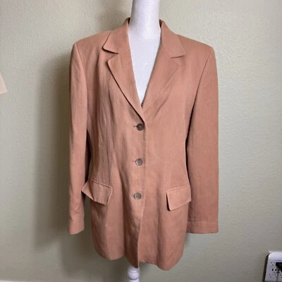 Vintage JH Collectibles Size 8 Women's Blazer Linen Blend Lined Textured Career - Image 1 of 4