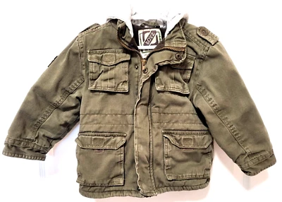 Chaqueta de campo con capucha forrada de lana verde 3T Boyz Wear de Nannette bonita y cálida Foto 1 de 4