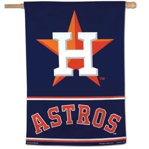 HOUSTON ASTROS LOGO 28"X40" BANNER FLAG BRAND NEW WINCRAFT 👀 - Picture 1 of 1