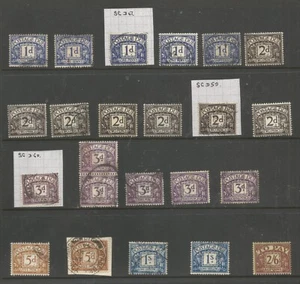 GB selection of 23 postage dues fine used, see scan - Picture 1 of 1