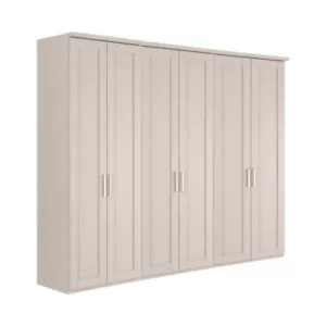 Wiemann Hinged 6 Door Wardrobe With Cornice - Picture 1 of 11