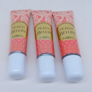 3 Bath & Body Works Peach Bellini LIPGLOSS 0,47 Unzen/14 ml NEU VERSIEGELT - Bild 1 von 5
