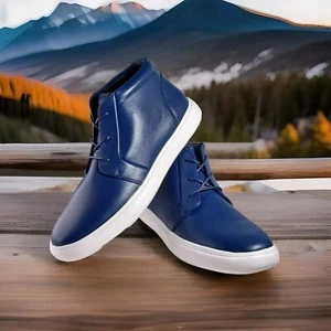 Amali-Blue Traditional Leather- Chukka Padded Boots Shoes Size 9.5 - Picture 1 of 13