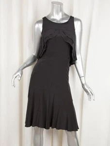 CHANEL 06A Womens Black Silk Sleeveless Ruffle Scoopneck Shift Dress 34/2 XS - Picture 1 of 5