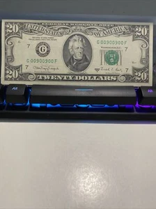 Fancy Radar Binary ~ Rare 1988 Old Face $20 ~ 00900900 ~ UNC!Super Top Rare! - Picture 1 of 4