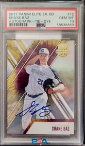 SHANE BAZ 3/10! TRUE ROOKIE ON CARD AUTO. PSA 10! PANINI ELITE POP 1. 2017' - Picture 1 of 9