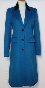 Karl Lagerfeld Women's Classic Elegant Coat Blue Wool Bland Coat Size S - Picture 1 of 5