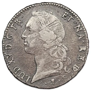 France - Louis XV - écu de Béarn 1760 Pau au bandeau argent Dy.1680 GadR.322 - Imagen 1 de 2