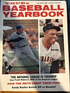 1967 True's Baseball Yearbook Magazine Kaline/ Mays Cover - Picture 1 of 9