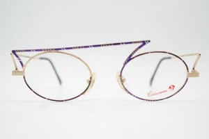 Vintage Brille Casanova LC-30 Gold Mehrfarbig Oval Brillengestell eyeglasses - Picture 1 of 6