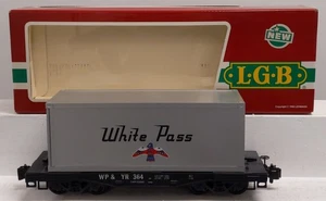 LGB 4085 G Scale White Pass & Yukon Flatcar w/Container #364 LN/Box - Picture 1 of 5