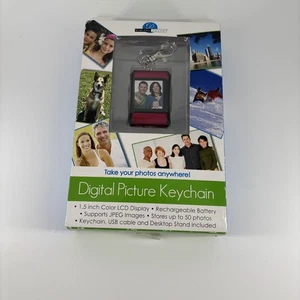 Digital Picture Keychain Blue 1.5" Color LCD Display Stores 50 Jpeg Photos New - Picture 1 of 4
