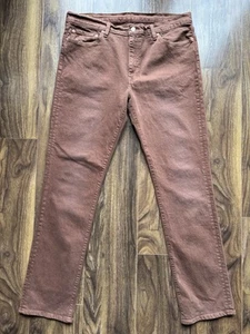 Levis 511 Big E Premium cobre quemado W38 L34 regular/recto nuevo sin etiquetas precio de venta sugerido por el fabricante 139 GBP - Imagen 1 de 17